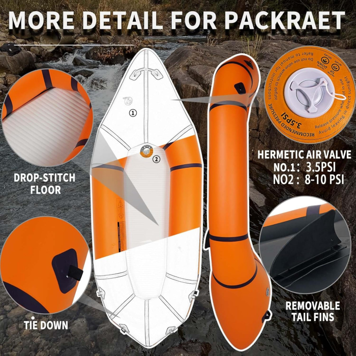 Maelstrom 235 PVC Packraft [Orange}